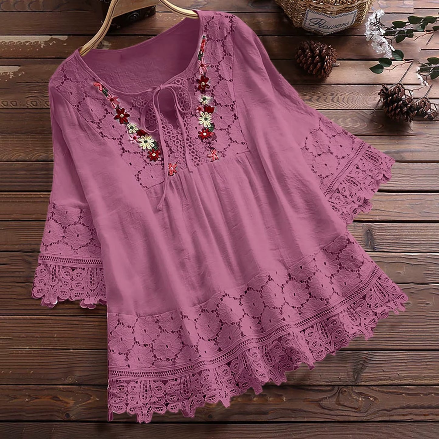 Casual Loose Linen Female Shirt