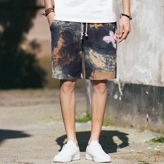 printed beach shorts