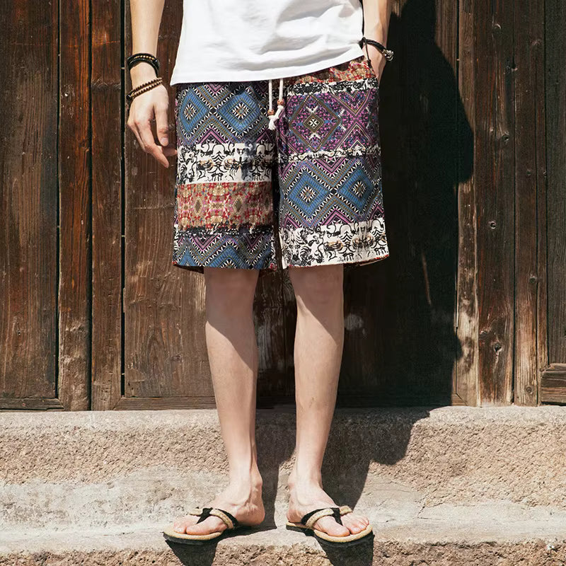 printed beach shorts