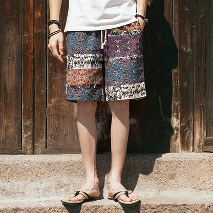 printed beach shorts